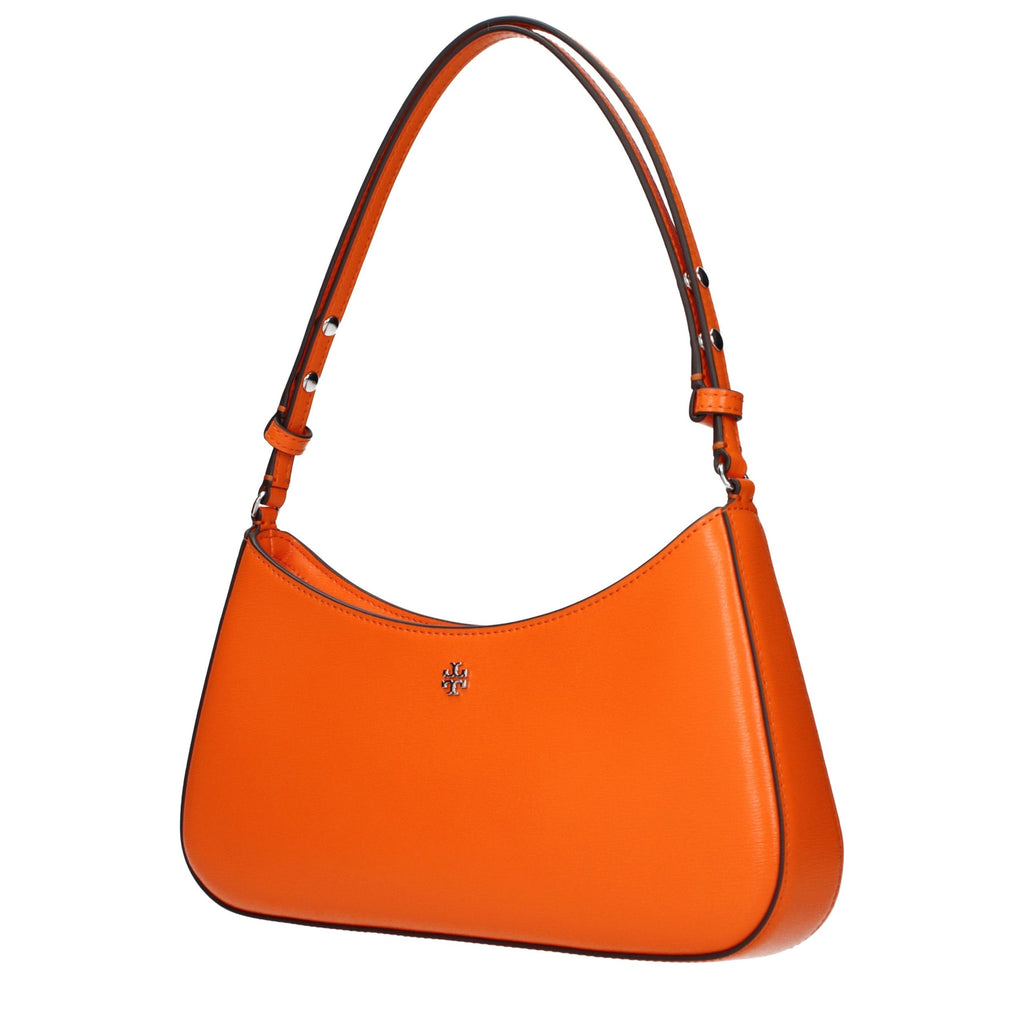 Orange Leather Shoulder Bag