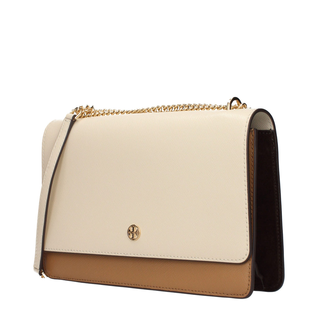 Beige Leather Crossbody Bag