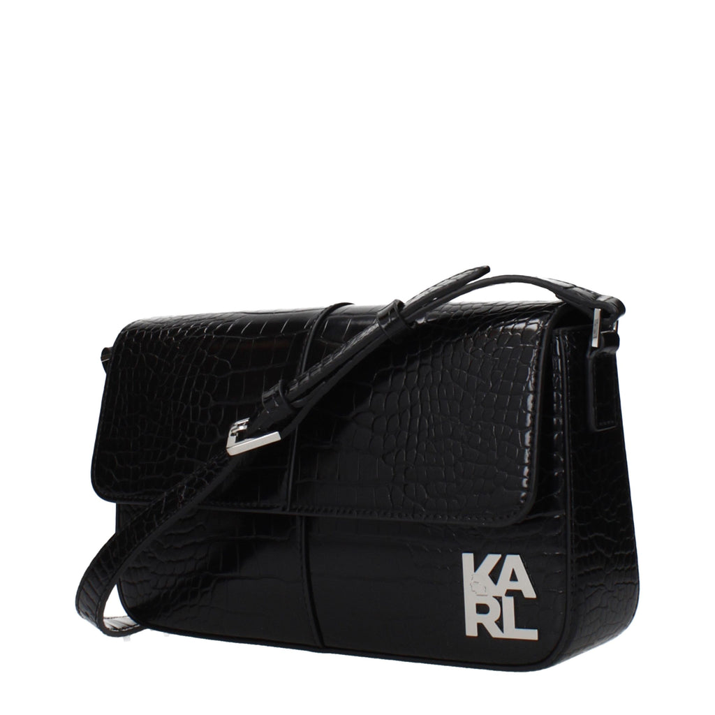 Black Polyethylene Shoulder Bag