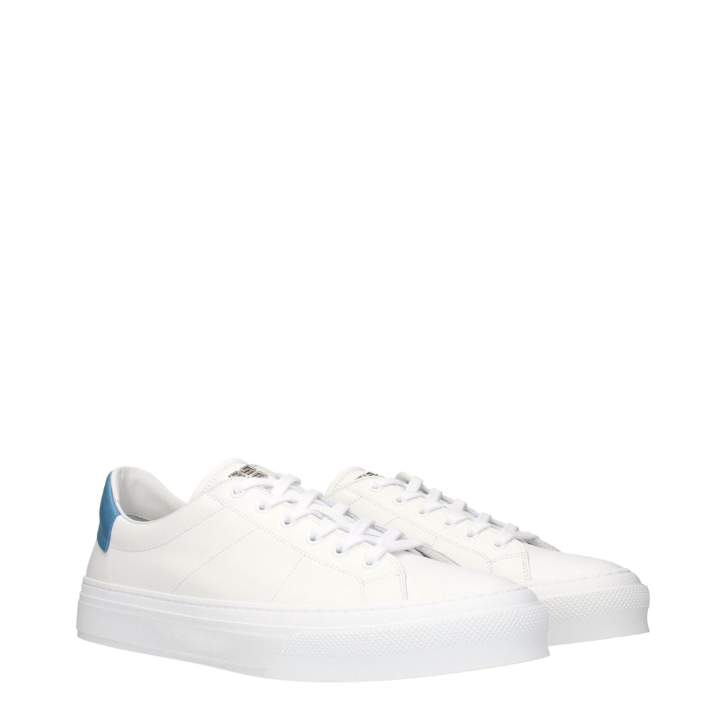 White Leather Low Top Sneakers