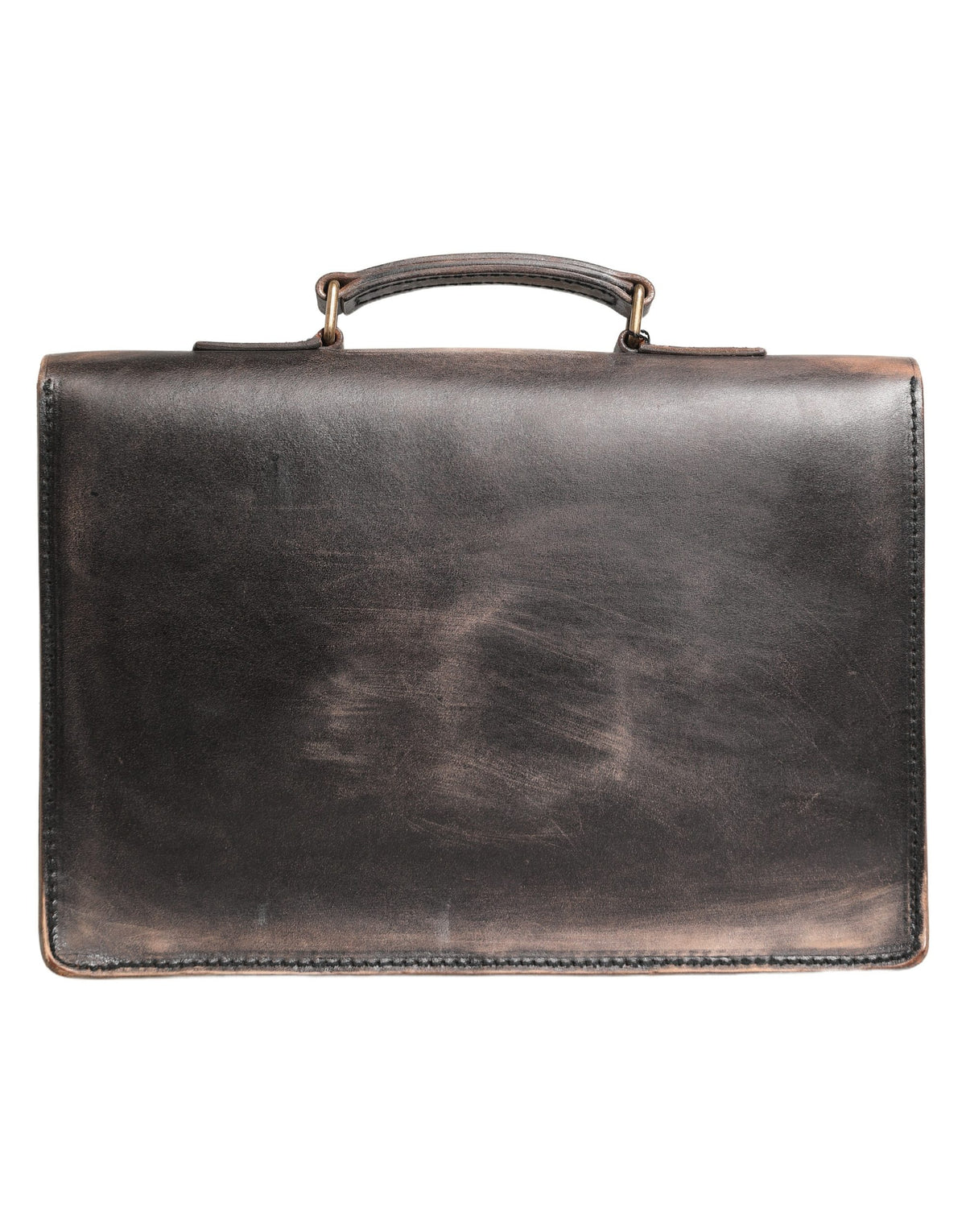 Black Leather Shoulder Satchel Briefcase Men Borse Bag