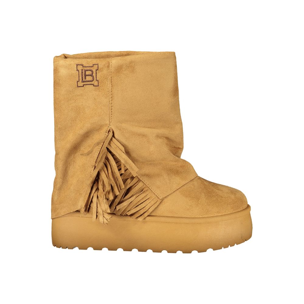 Brown Polyurethane Women's Boot
