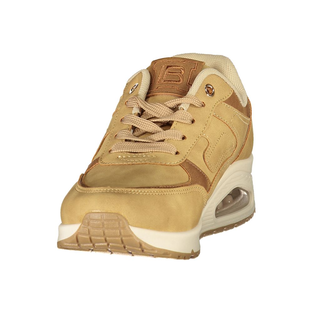 Beige Polyurethane Women's Sneaker