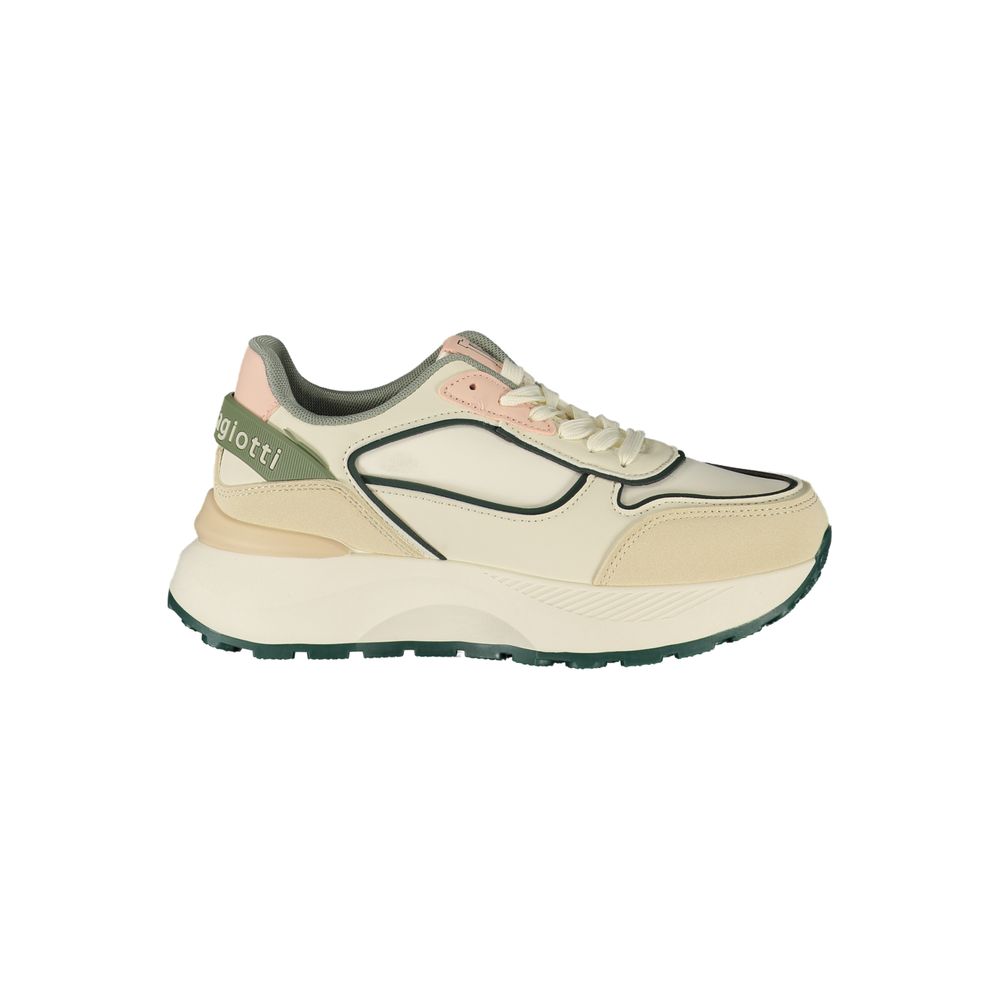 White Polyurethane Women's Sneaker