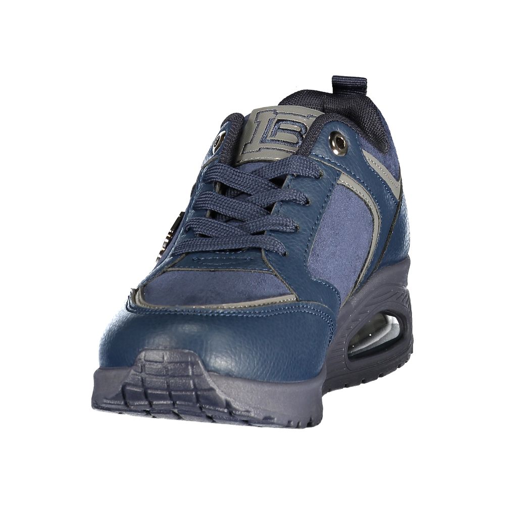 Blue Polyurethane Women's Sneaker