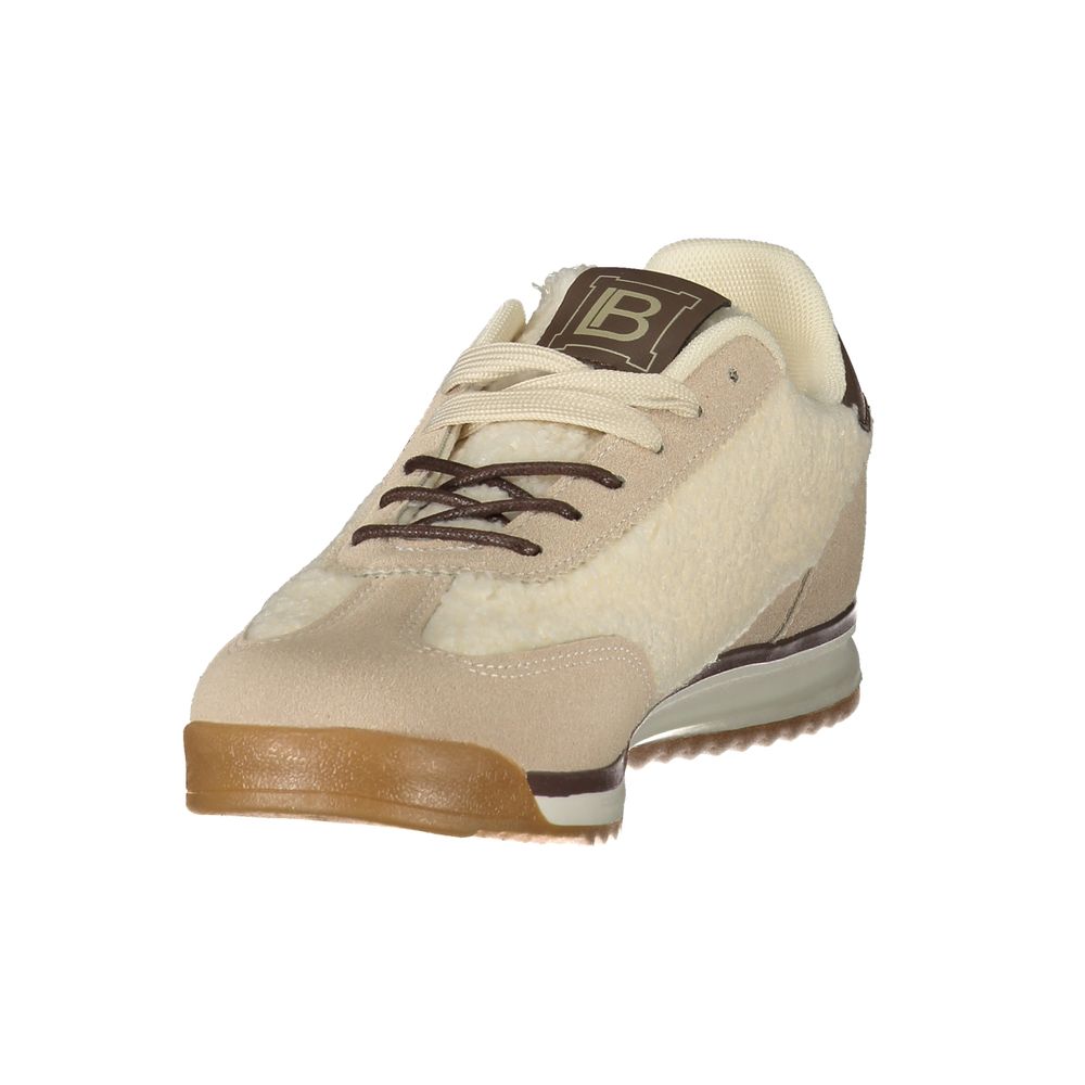 Beige Polyurethane Women's Sneaker