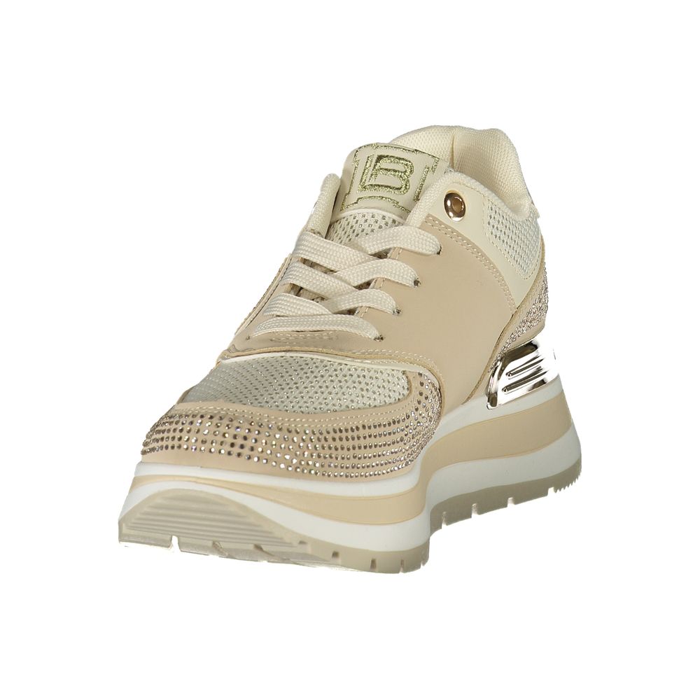 Beige Polyurethane Women's Sneaker