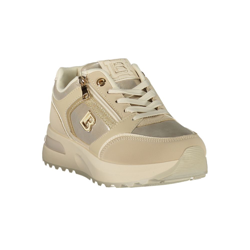 Beige Polyurethane Womens Sneaker