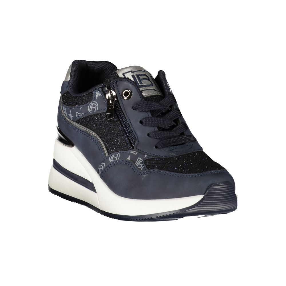Blue Polyurethane Women's Sneaker