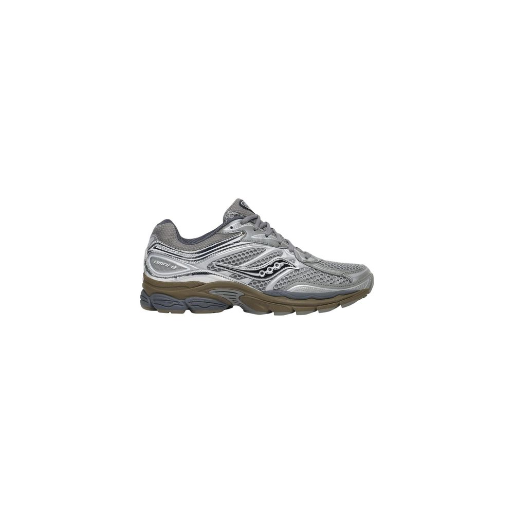 Silver Synthetic Athletic Sneakers