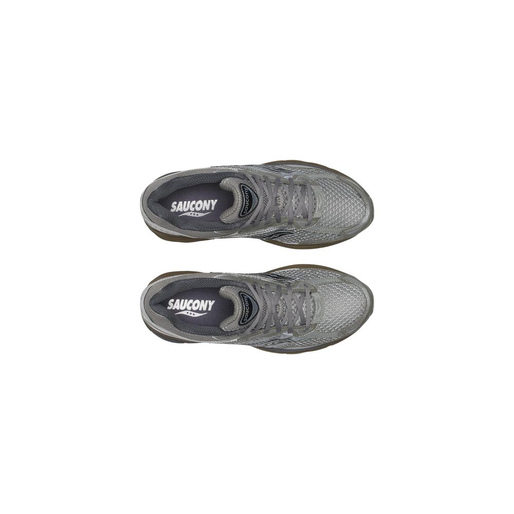 Silver Synthetic Athletic Sneakers