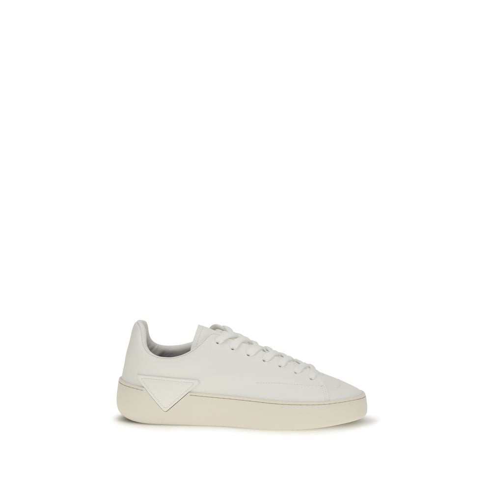 White Calf Leather Bos Taurus Low Top Sneakers
