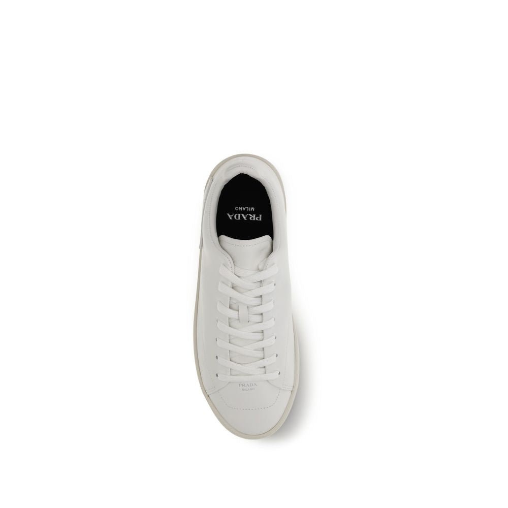 White Calf Leather Bos Taurus Low Top Sneakers