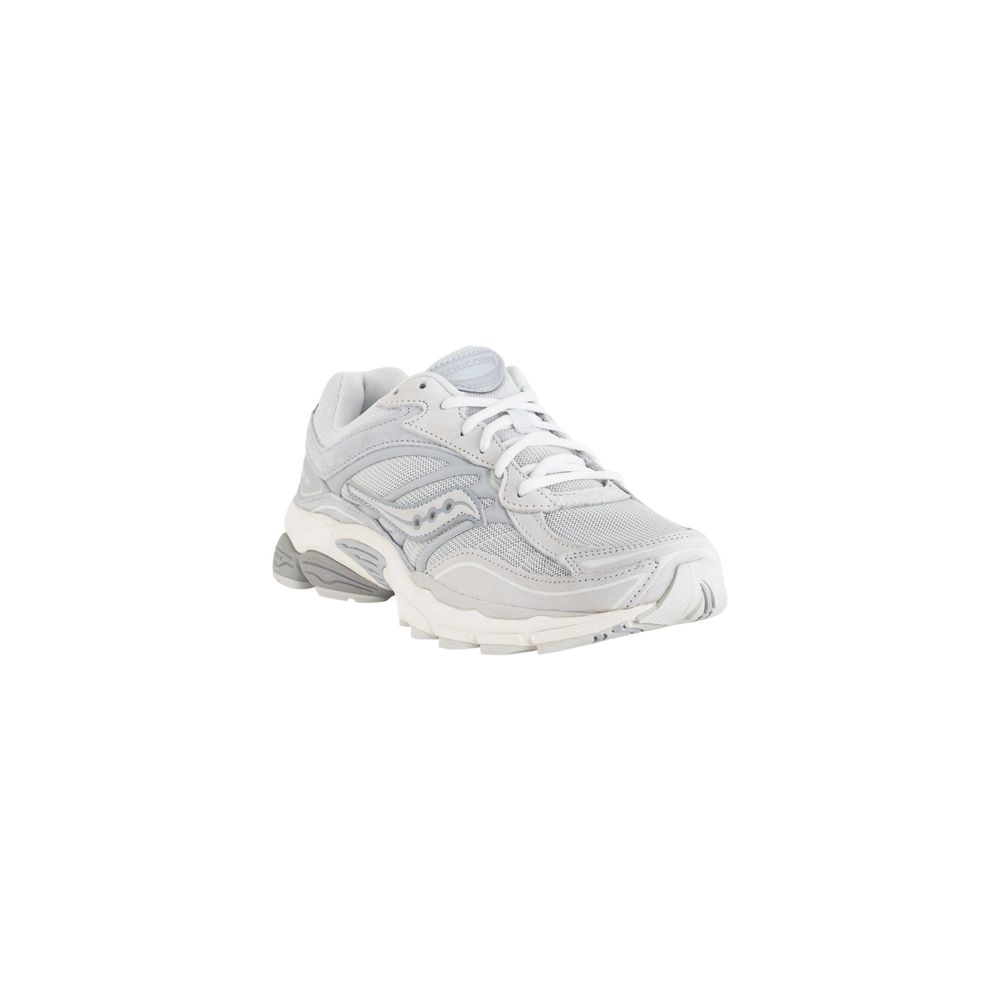 Gray Synthetic Athletic Sneakers