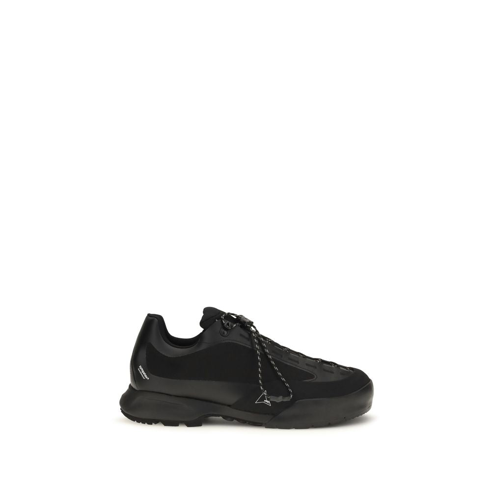 Black Nylon Athletic Sneakers