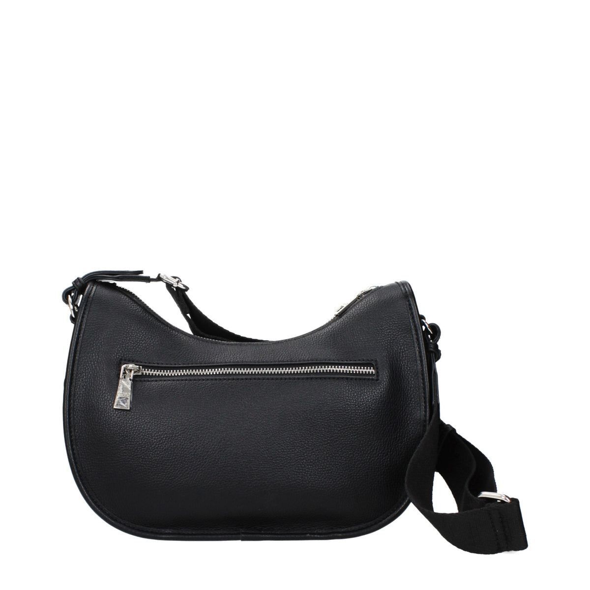 Black Polyester Crossbody Bag