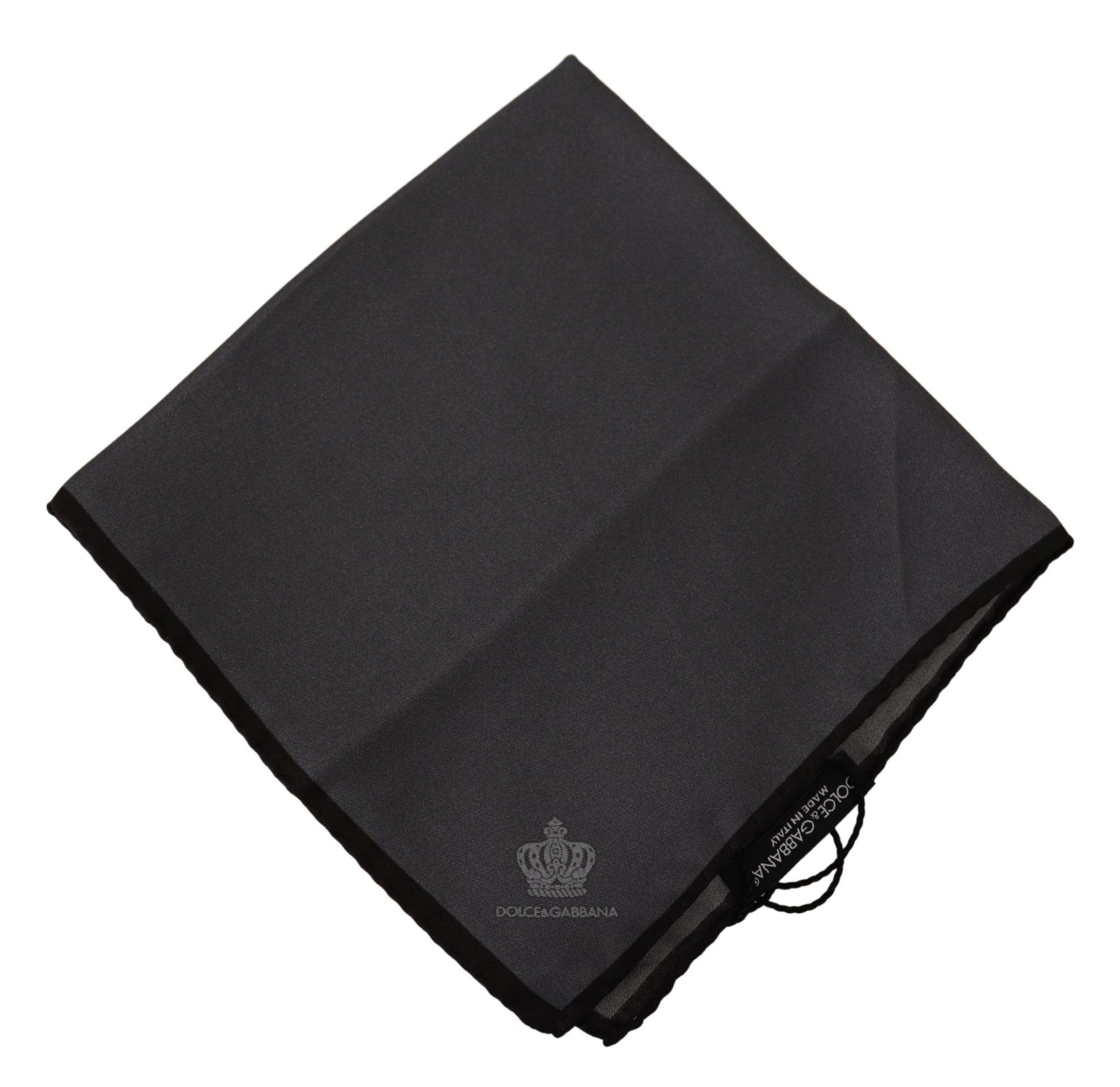 Serviette de poche carrée en soie 100% grise Serviette de poche carrée en soie 100% grise