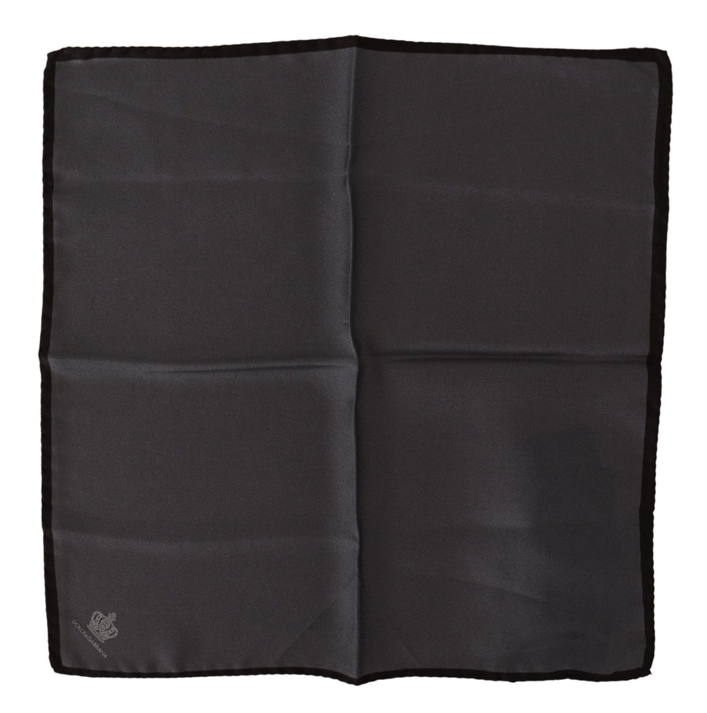 Serviette de poche carrée en soie 100% grise Serviette de poche carrée en soie 100% grise