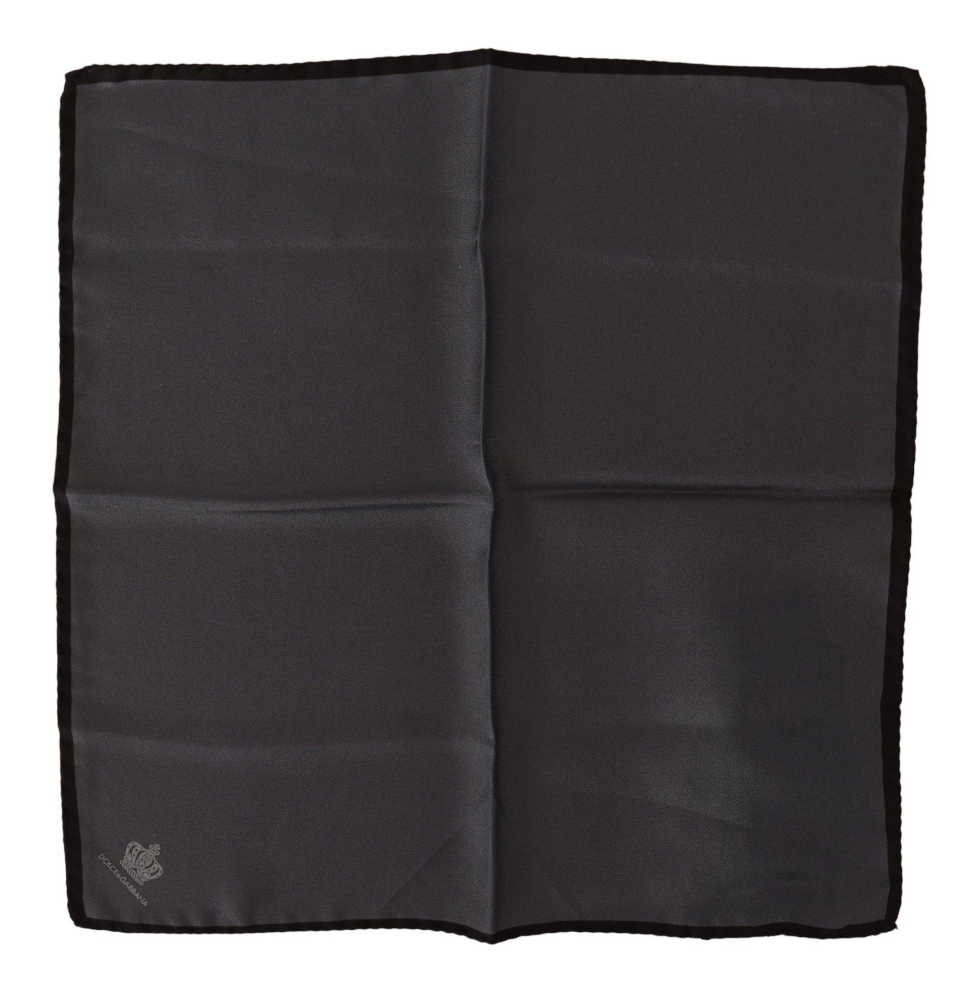 Serviette de poche carrée en soie 100% grise Serviette de poche carrée en soie 100% grise