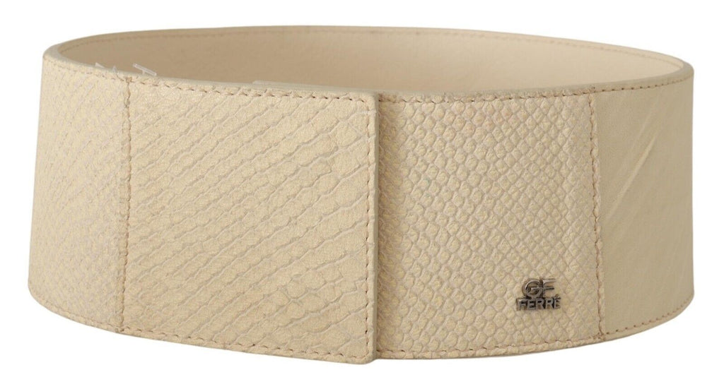 Large ceinture en coton ciré blanc, tendance.
