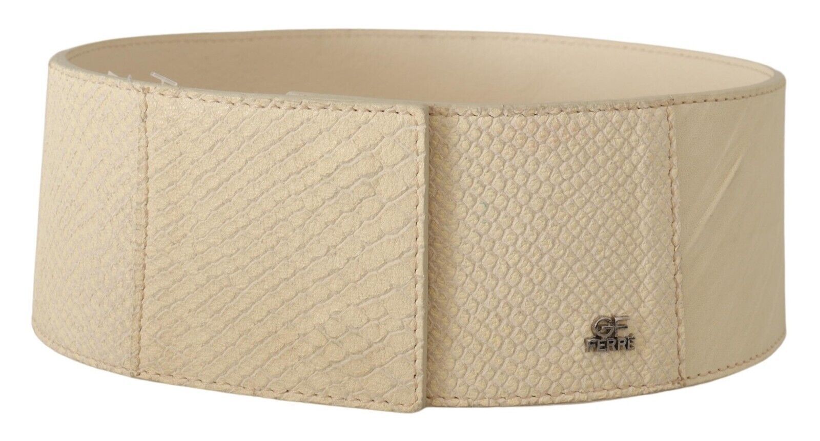 Large ceinture en coton ciré blanc, tendance.