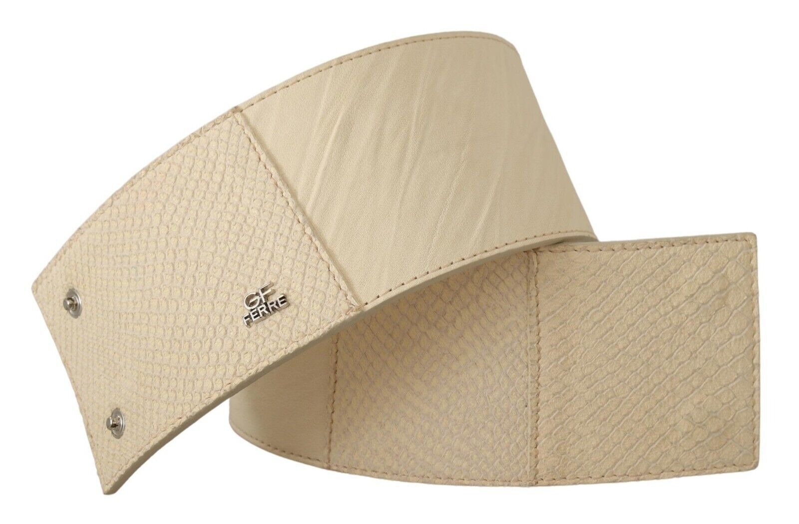 Large ceinture en coton ciré blanc, tendance.