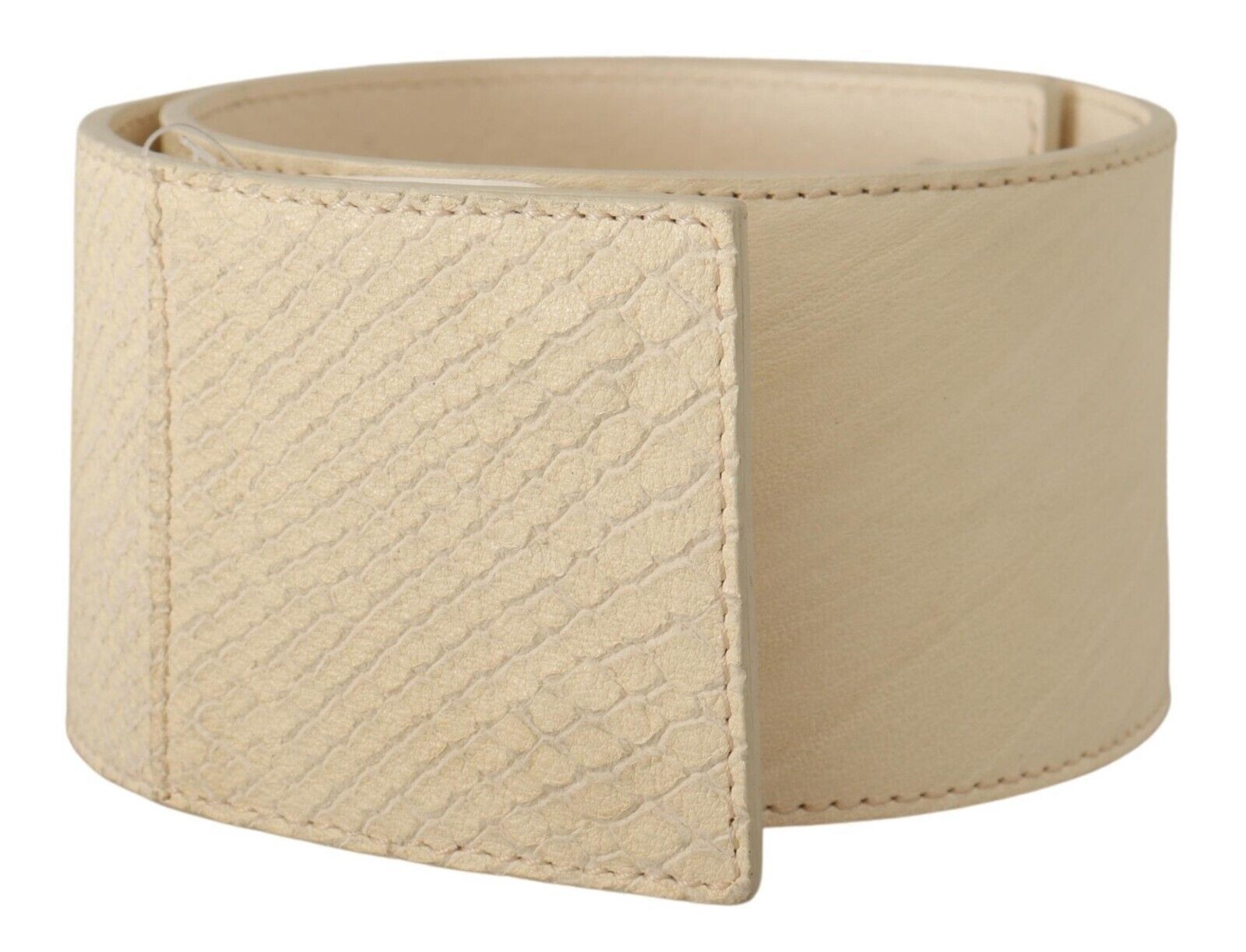 Large ceinture en coton ciré blanc, tendance.