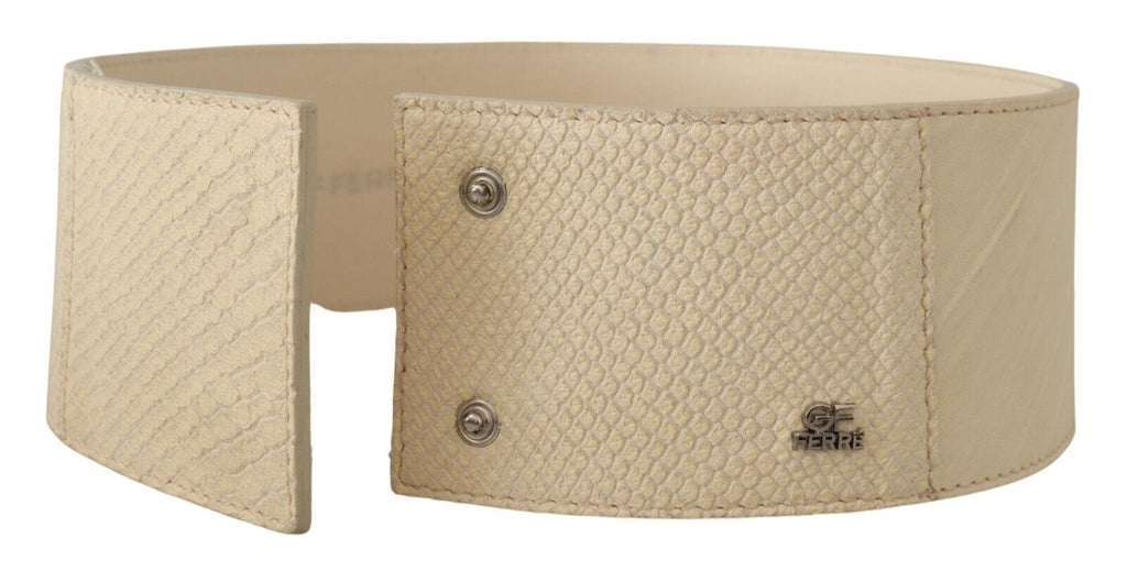 Large ceinture en coton ciré blanc, tendance.
