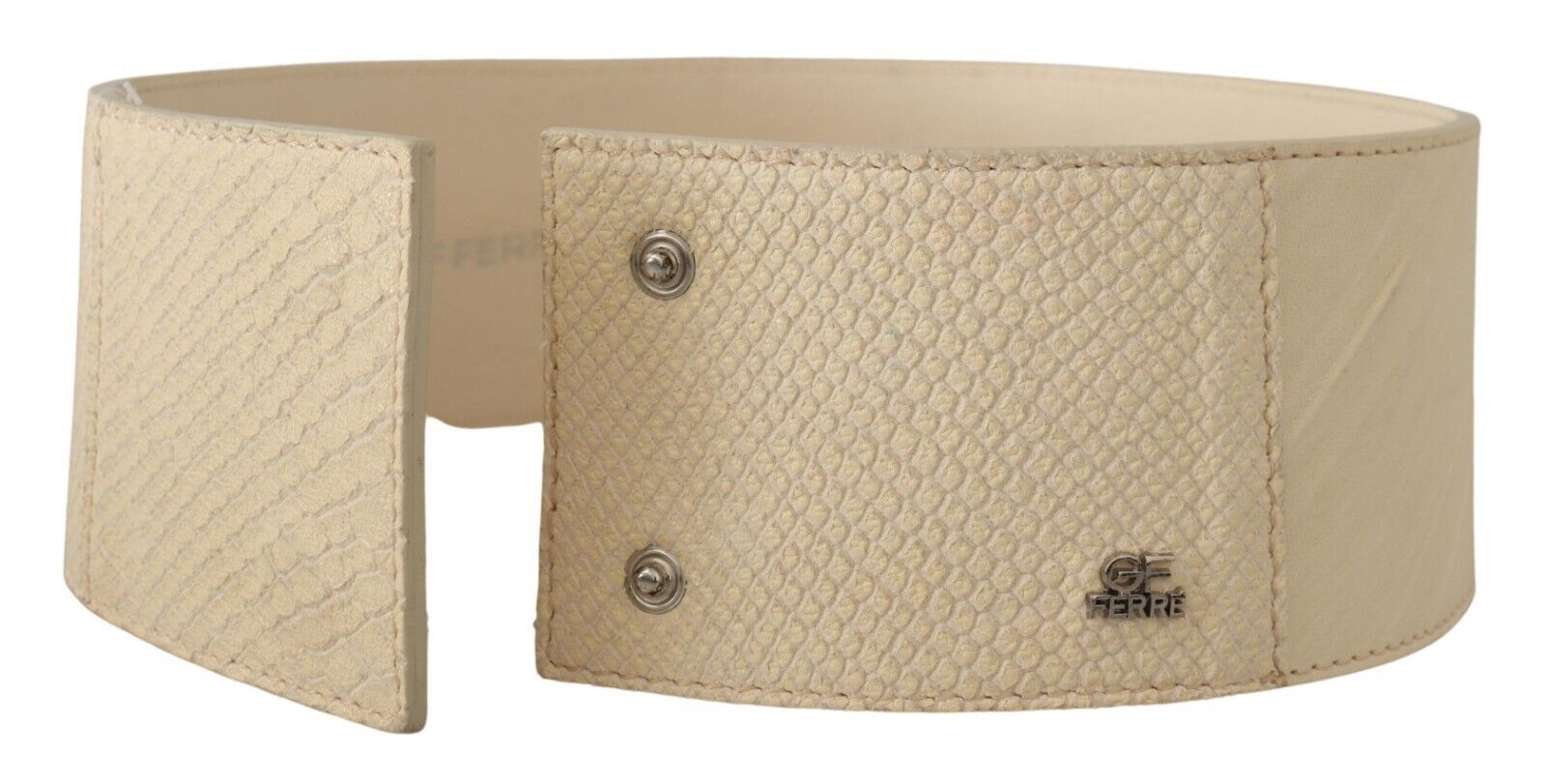 Large ceinture en coton ciré blanc, tendance.