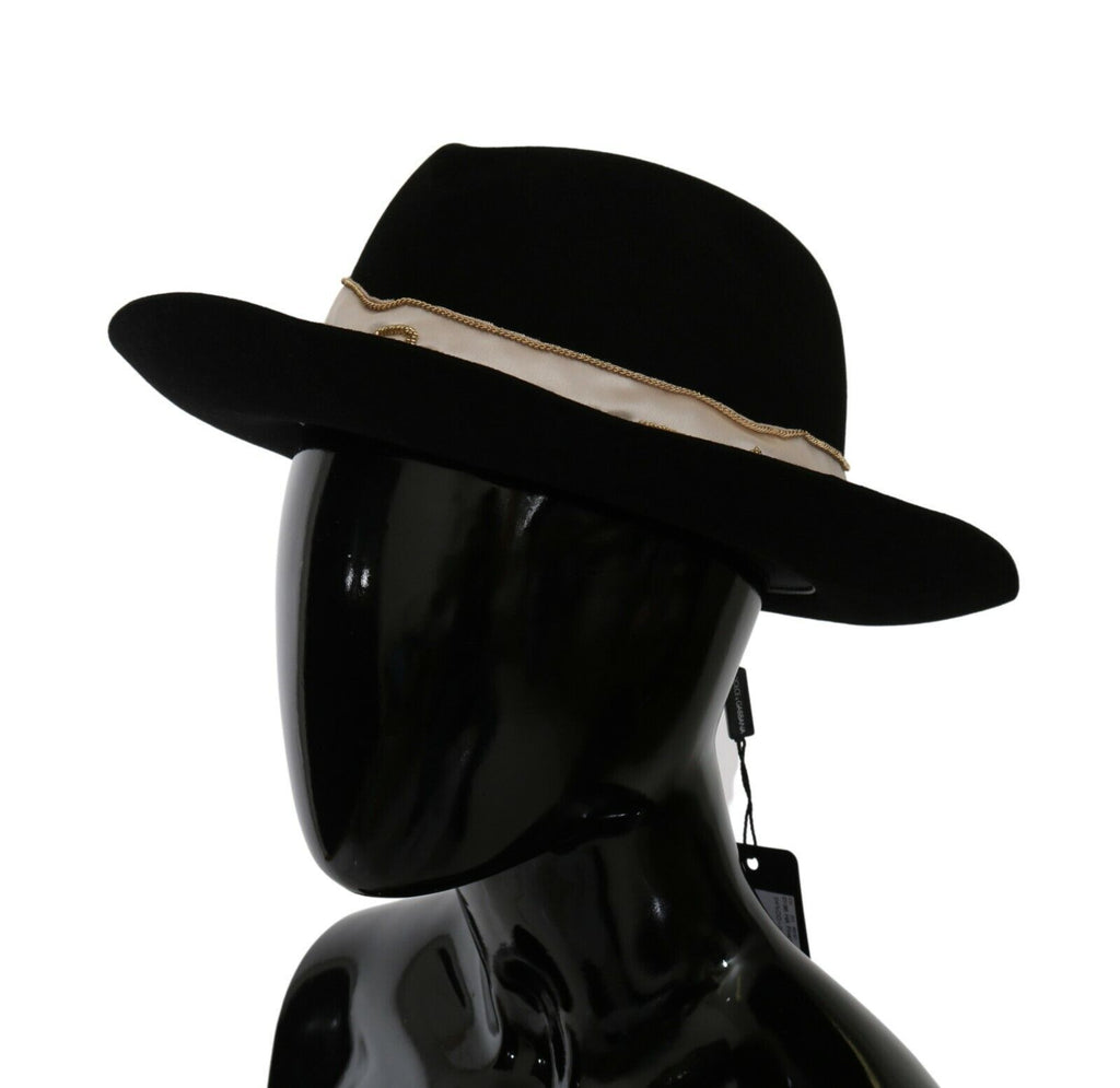 Chapeau Panama à large bord noir Lapin Amor Gignit