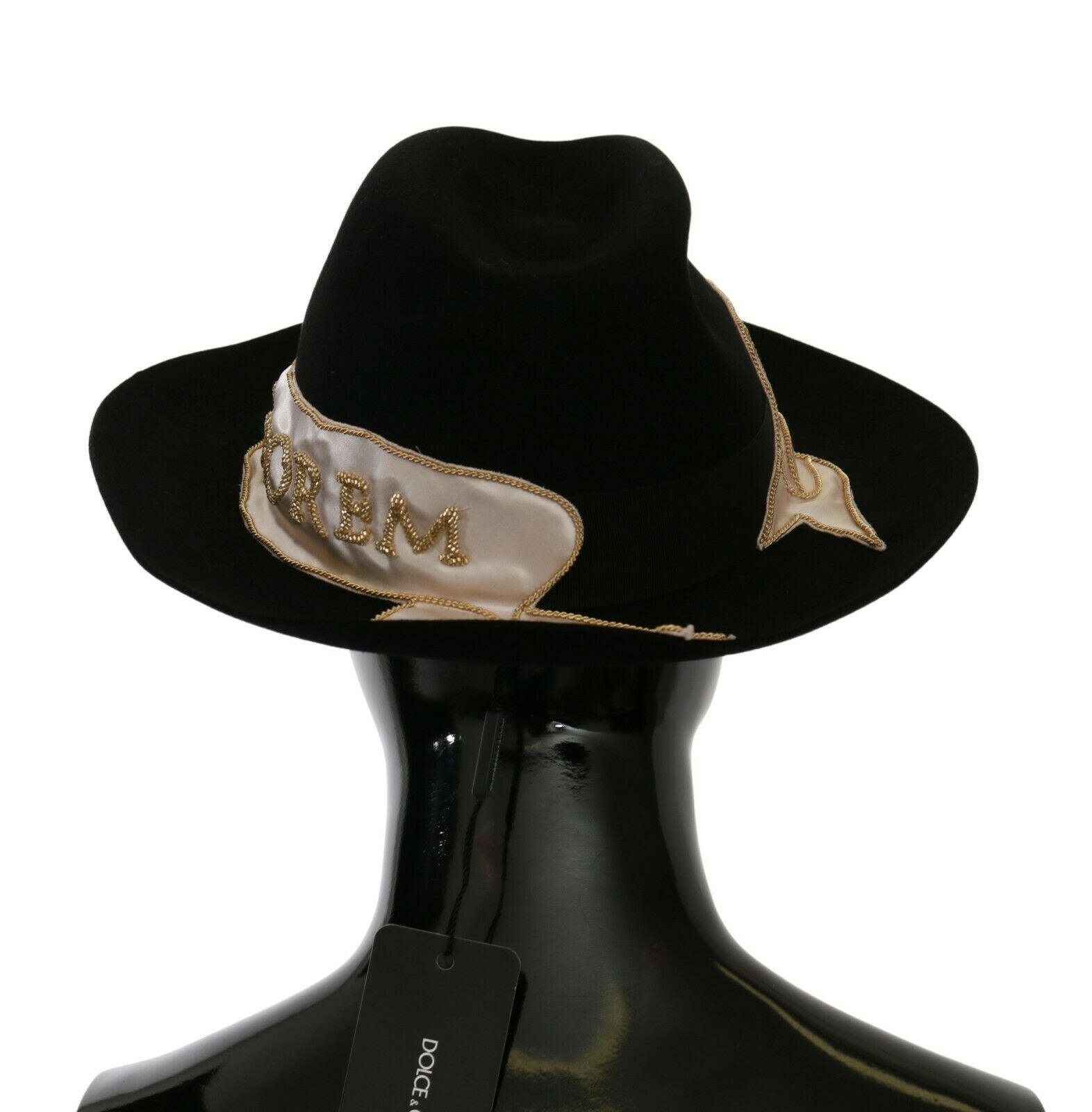 Chapeau Panama à large bord noir Lapin Amor Gignit