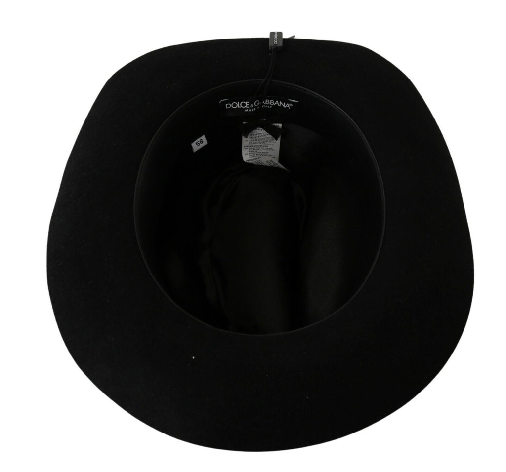 Chapeau Panama à large bord noir Lapin Amor Gignit
