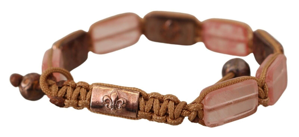 Bracelet réglable décoré de cristaux multicolores et du logo.
