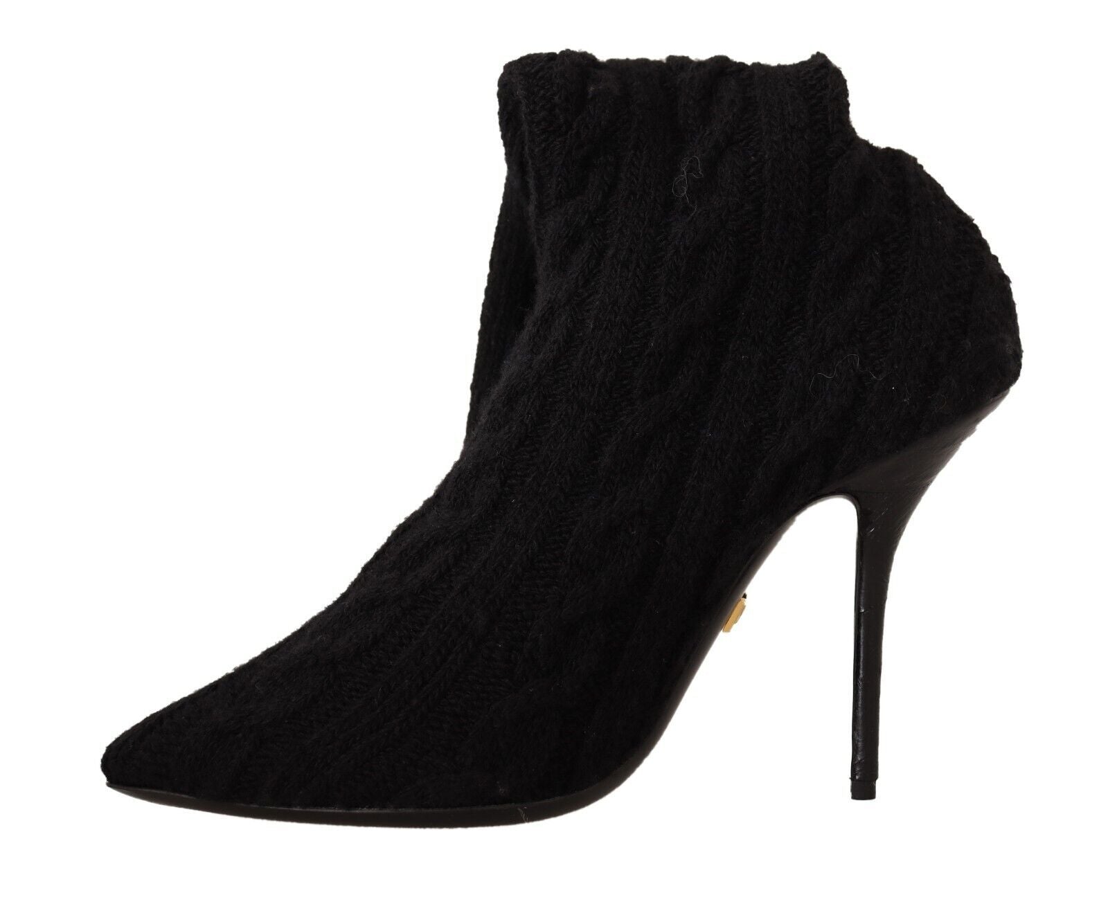 Chaussettes noires extensibles, hautes jusqu'au genou, pour chaussures-bottes.