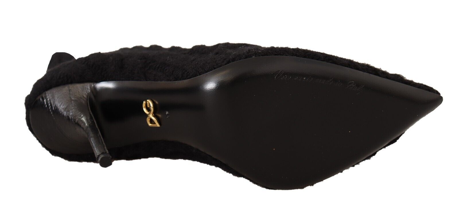 Chaussettes noires extensibles, hautes jusqu'au genou, pour chaussures-bottes.