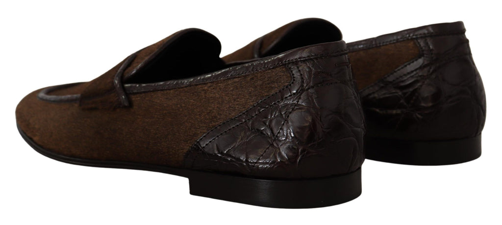 Chaussures Mocassins Brun Cuir Chaussures Sans Lacets