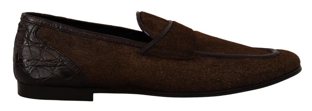 Chaussures Mocassins Brun Cuir Chaussures Sans Lacets