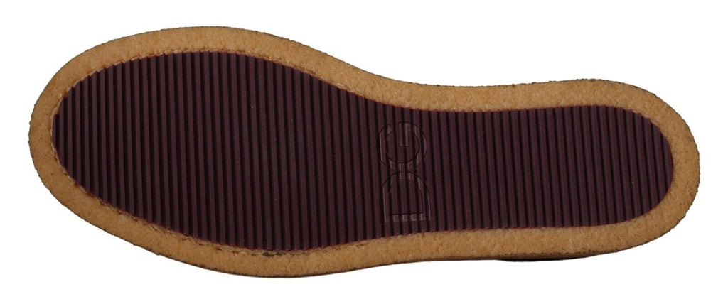 Mocassins plats en cuir suédé marron à enfiler