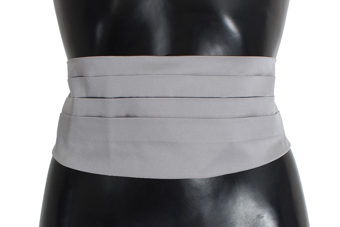 Ceinture en soie grise pour gilet