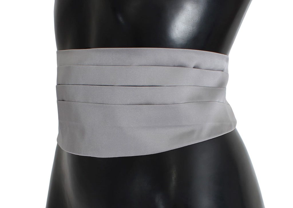 Ceinture en soie grise pour gilet