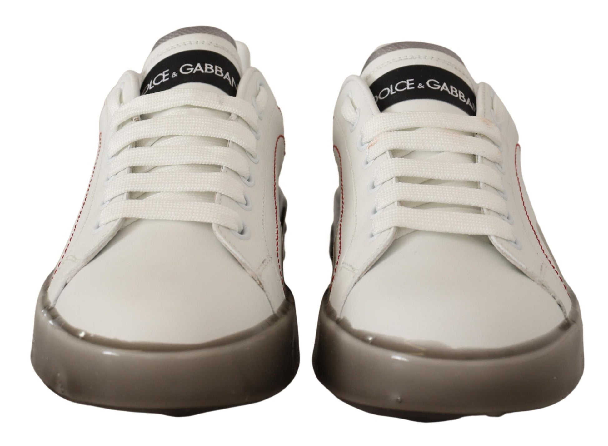 Chaussures en cuir blanc pour femme, baskets Portofino avec logo.