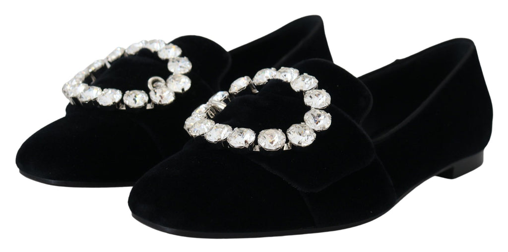 Boutures plates en velours noir avec cristaux