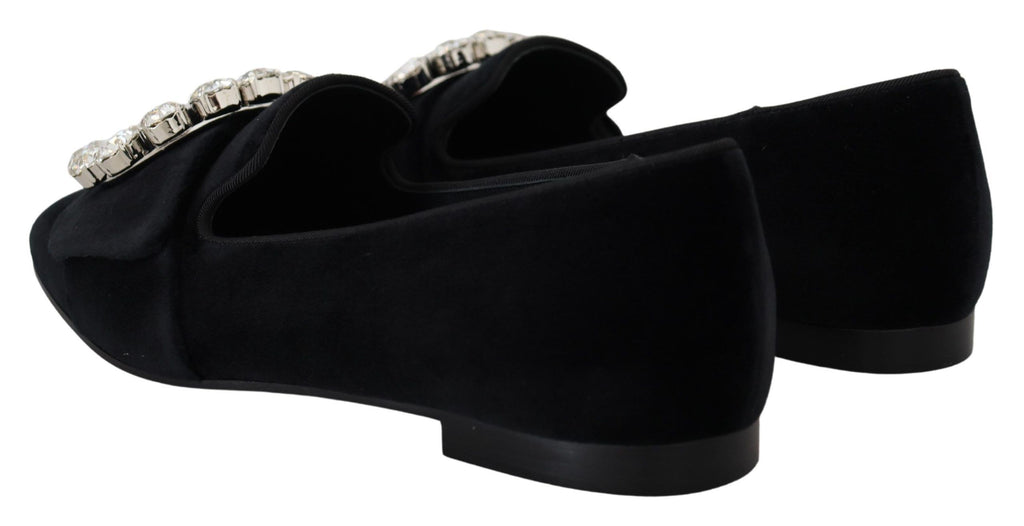 Boutures plates en velours noir avec cristaux