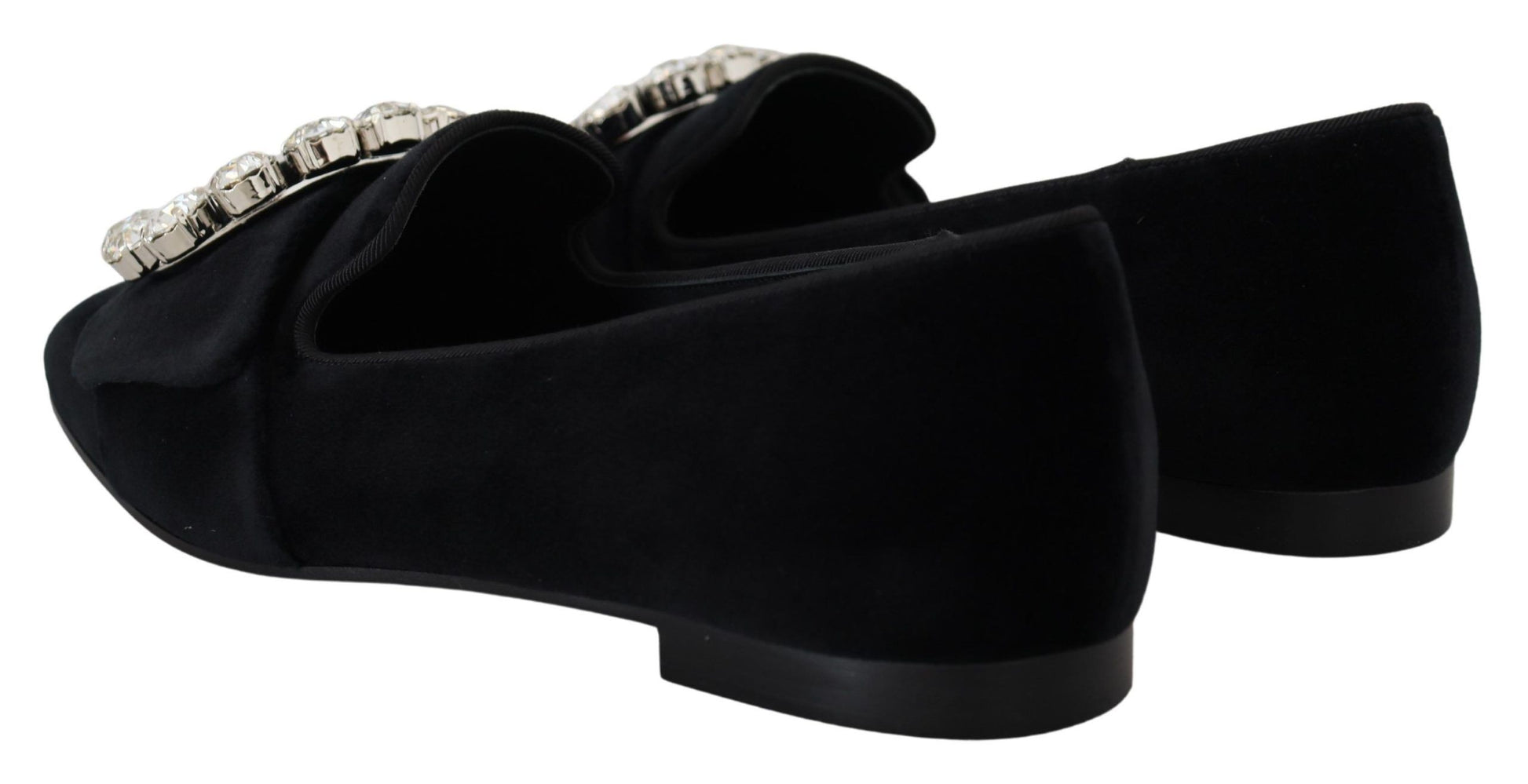 Boutures plates en velours noir avec cristaux