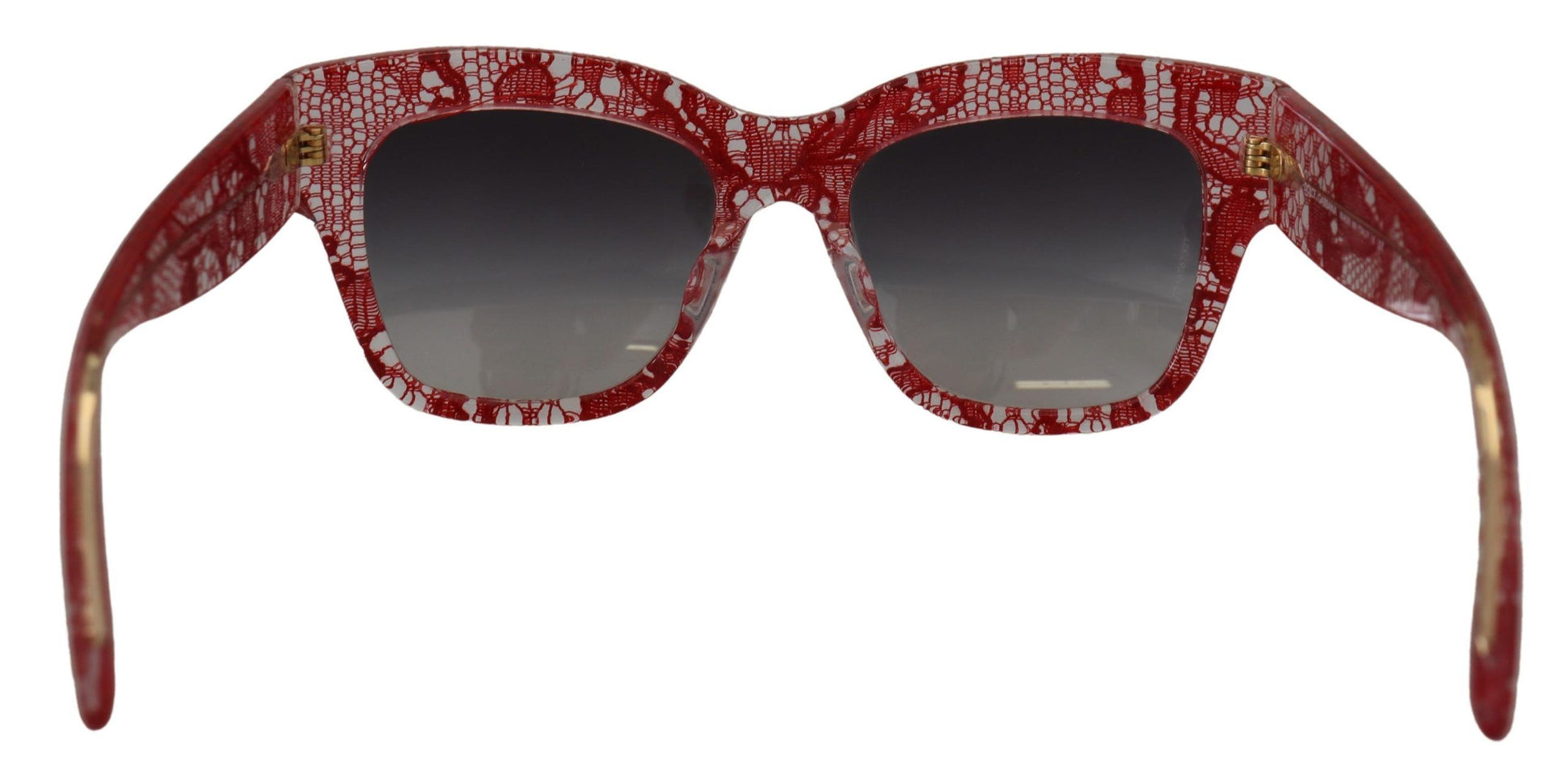 Lunettes de soleil rectangulaires en acétate rouge à dentelle DG4231F