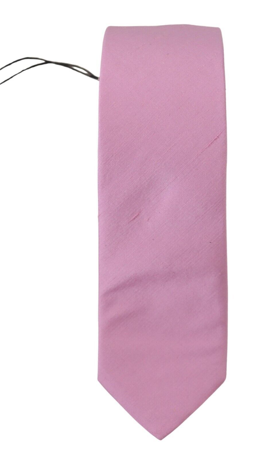 Accessoire de cravate en soie rose classique pour homme.