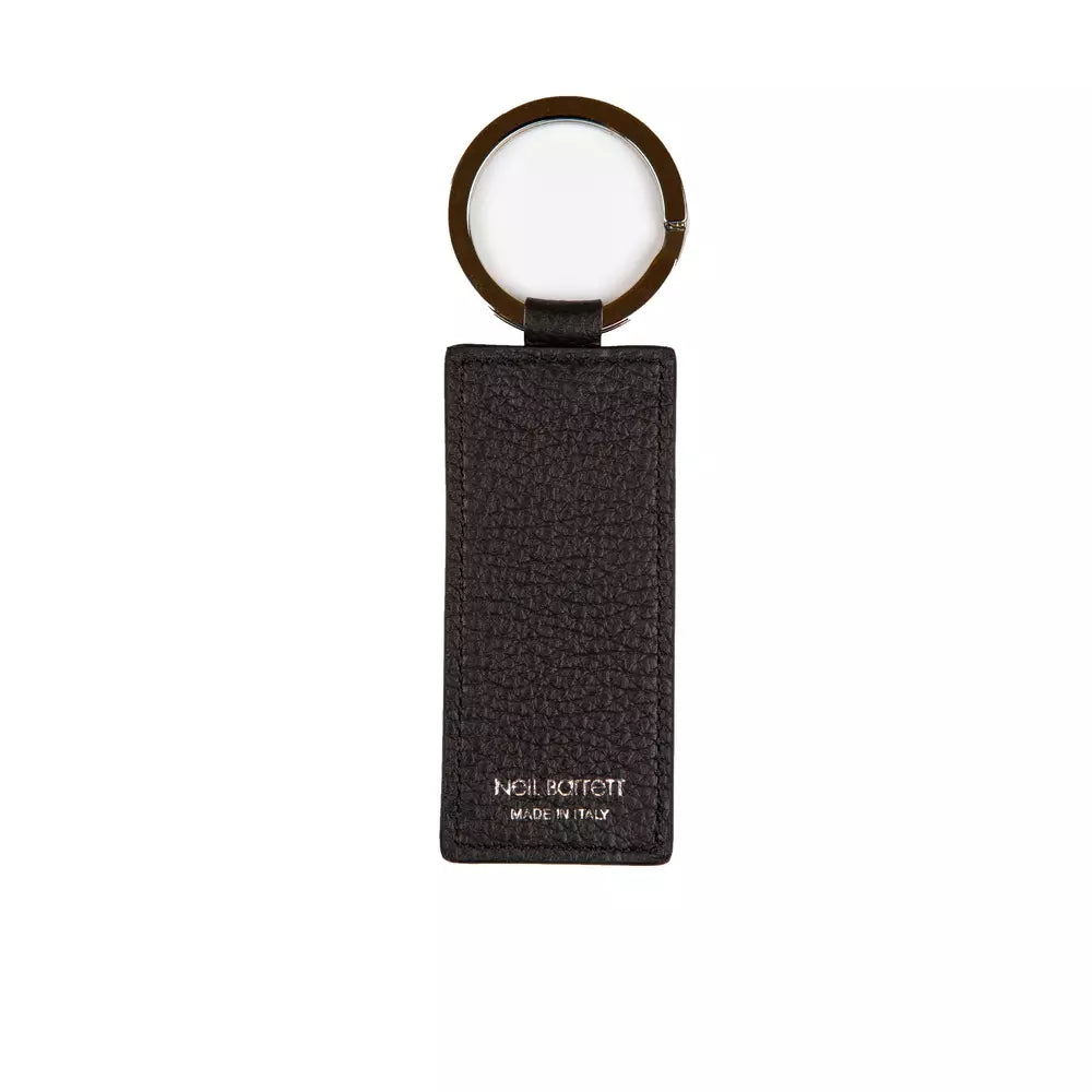 Porte-clés en cuir noir pour homme