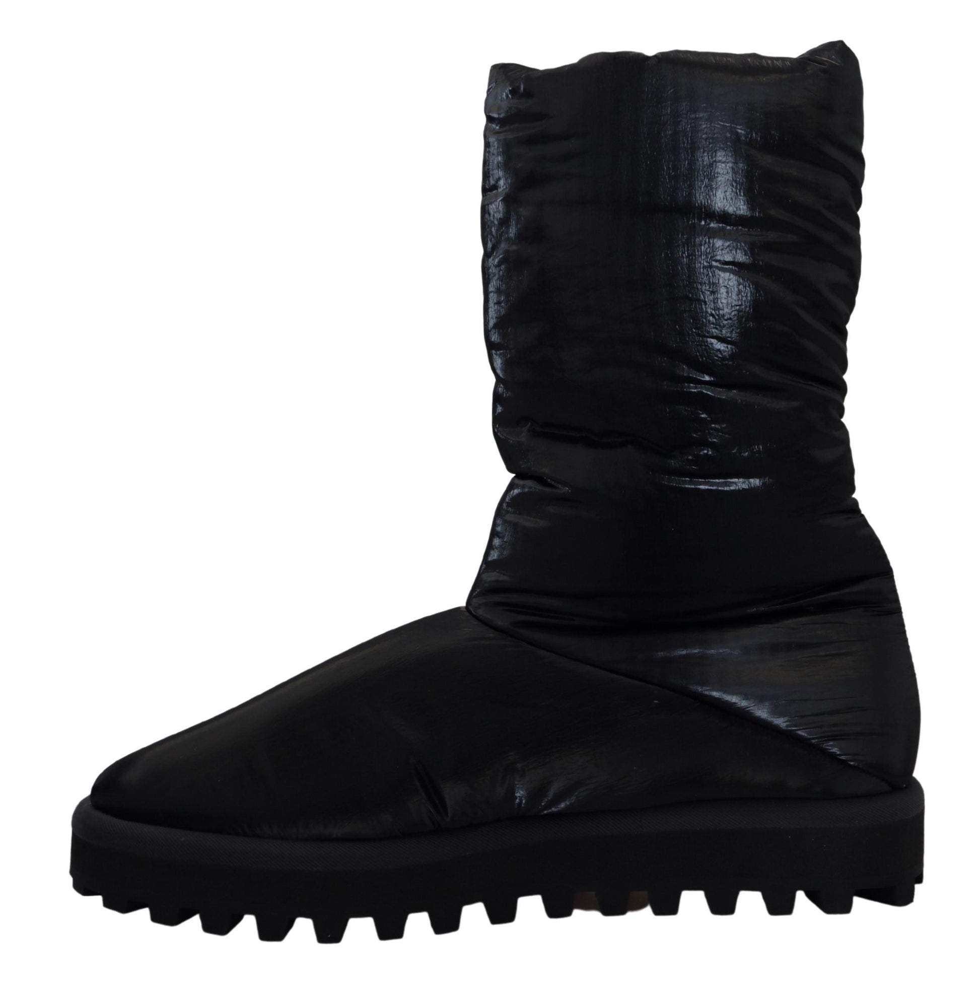 Bottes noires, rembourrées, mi-mollet, chaussures d'hiver