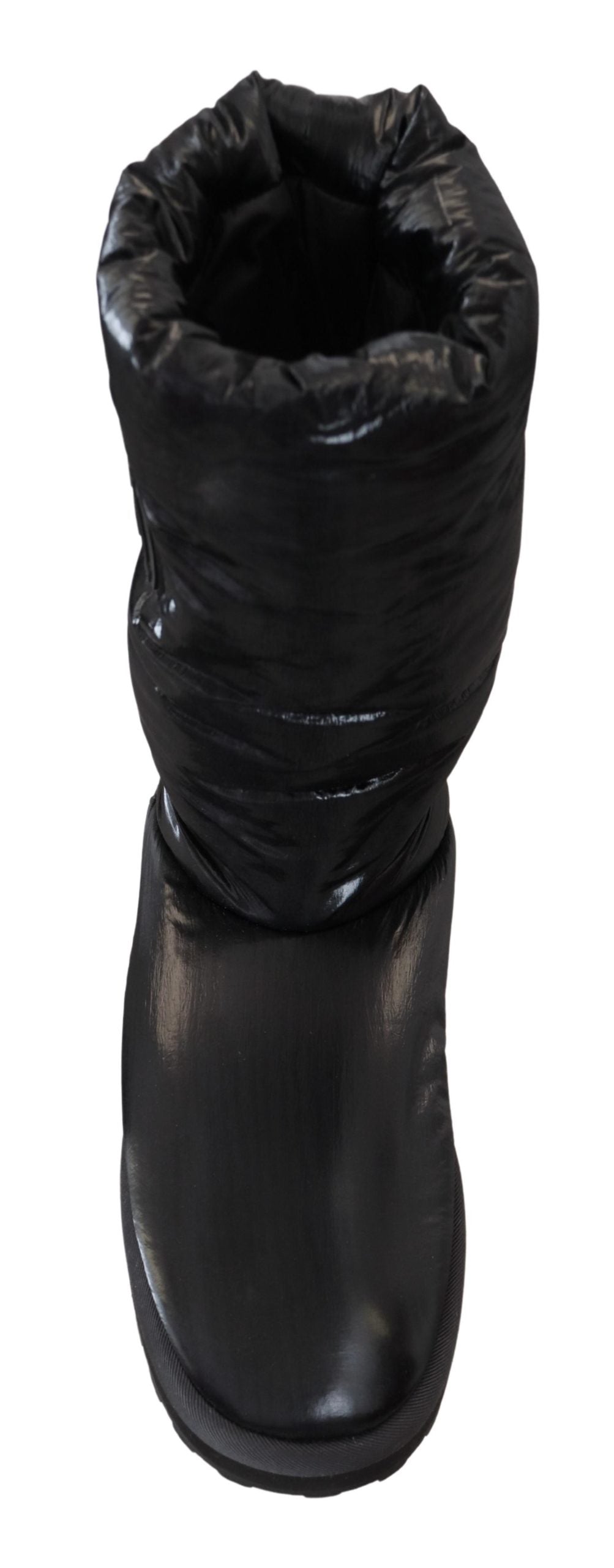 Bottes noires, rembourrées, mi-mollet, chaussures d'hiver