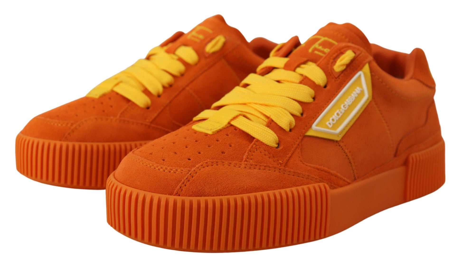 Sneakers en cuir orange Pj Tucker